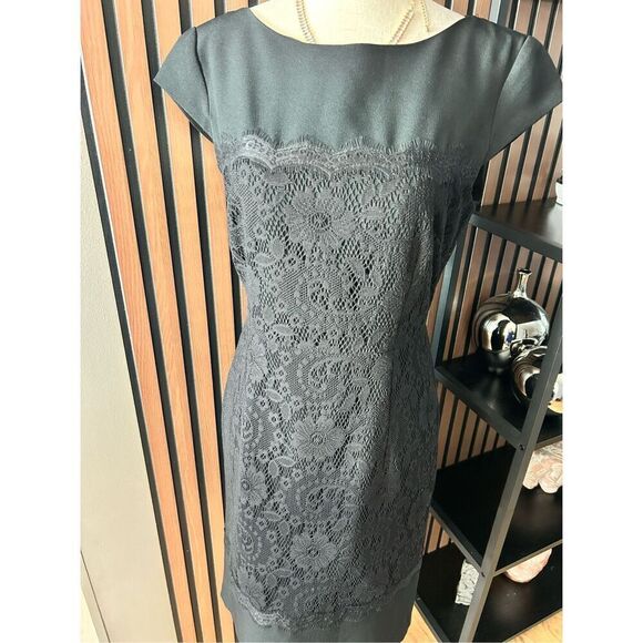 Adrianna Papell Dresses & Skirts - Andrianna Papell black dress work dress wedding guest classy size 8